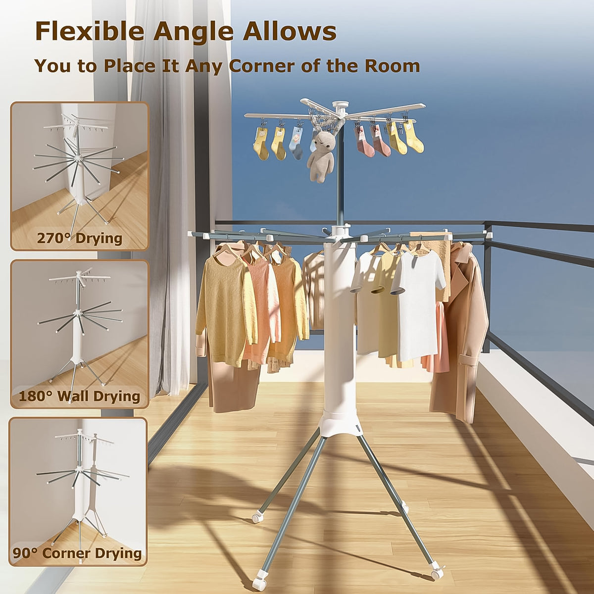 Multi-layer Foldable Clothes Drying Rack Set