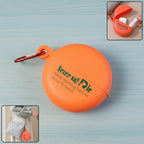 Plastic Round Multi-purpose Empty Storage Box With Keychain (1 Pc)