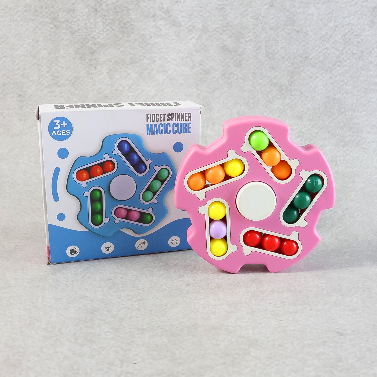 Fidget Magic Cube Spinner Toy  Multi-track Finger Puzzle
