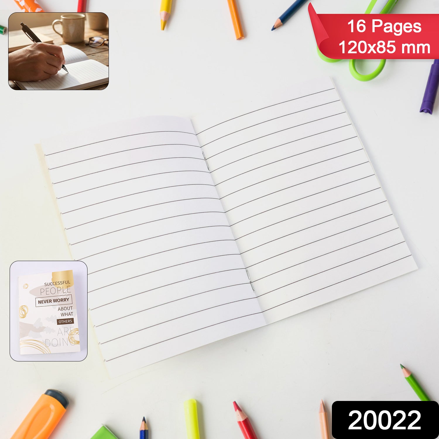 Compact Ruled Notebook  (120  85 Mm 1 Pc)