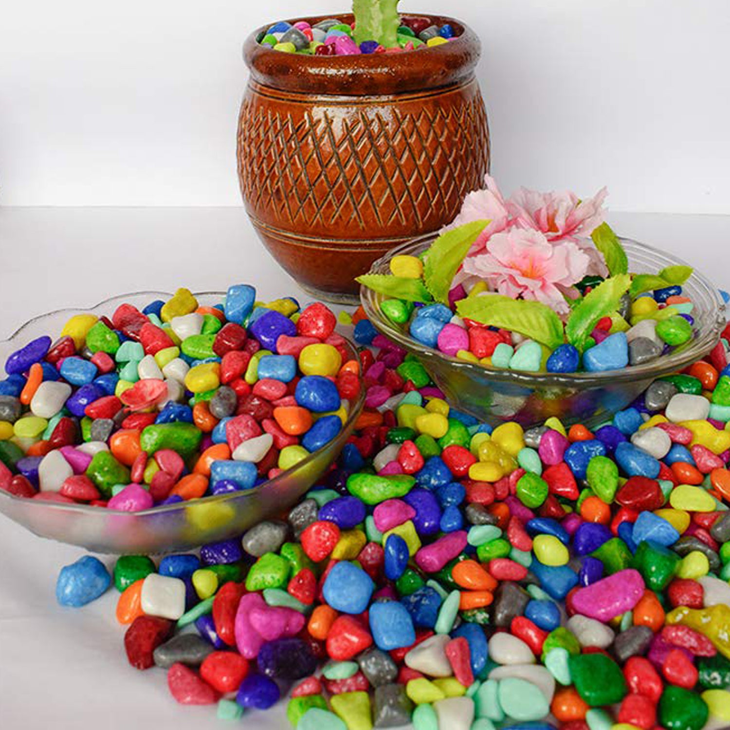 4979 Decorative Stones And Pebbles For Garden Vase Fillers Multicolor.