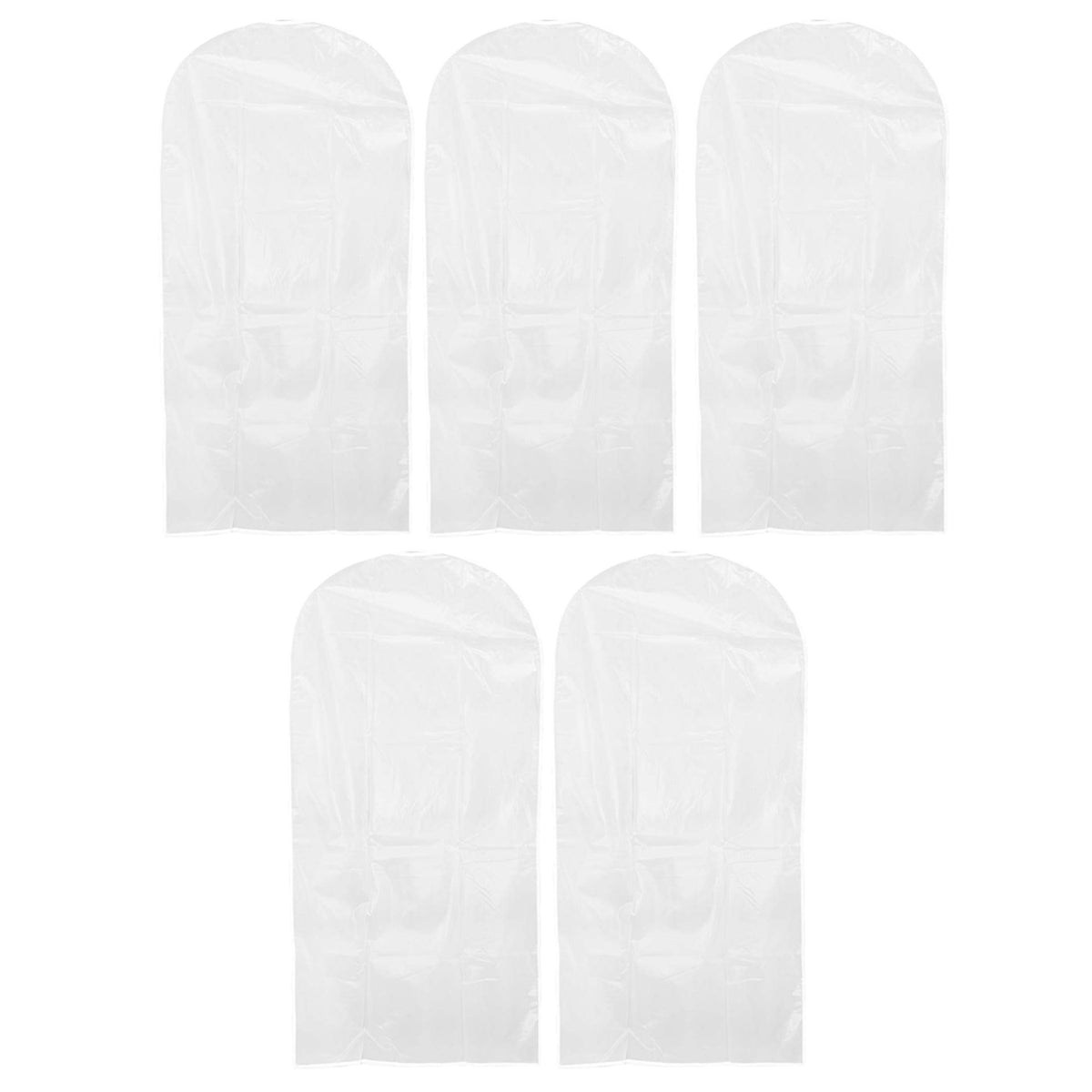 Pack Of 5 Hanging Garment Cover Bags For Wardrobe (60  120 Cm)