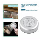 1716 4 Led Battery-powered Wireless Night Light Stick Tap Touch Lamp Stick-on Push Light For Closets Cabinets Counters Or Utility Rooms Cordless Touch Light