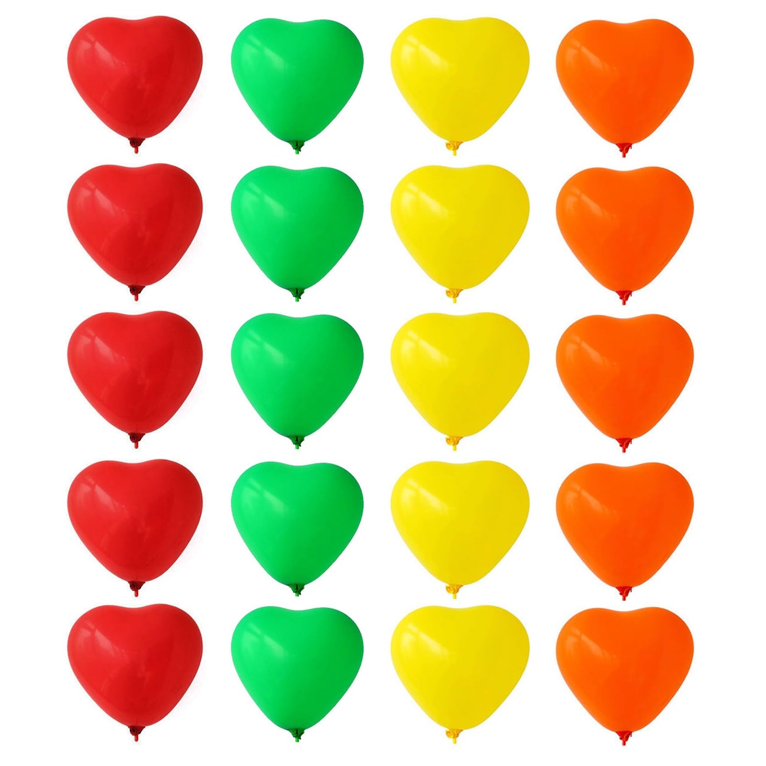 8891 Heart Shaped Balloons Kinds Of Rainbow Party Latex Balloons For Birthdayanniversaryvalentinesweddingengagement Party Decoration Multicolor (20 Pcs Set)