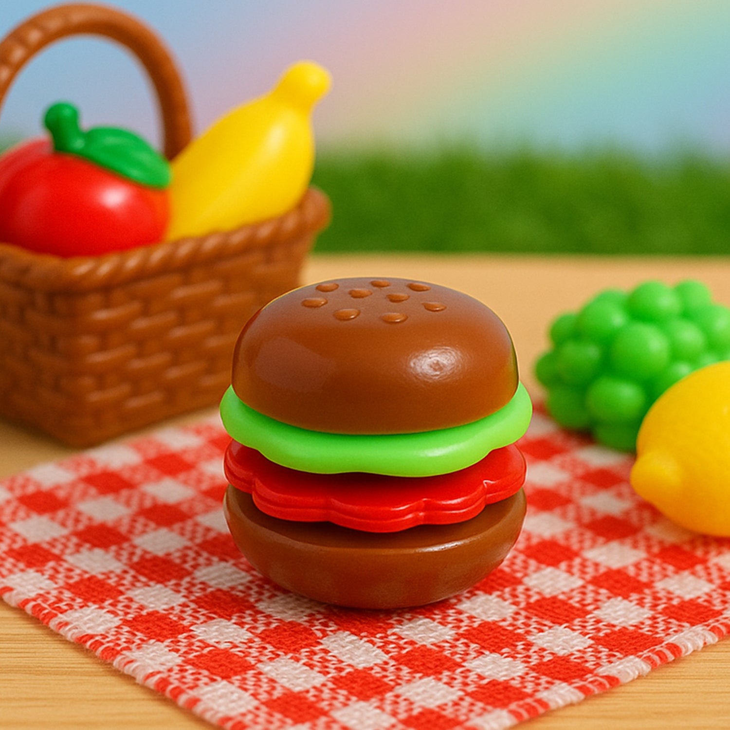 Mini Burger Shaped Toy For Kids (1 Pc)