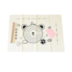 3 In 1 Low Silicone Baking Mat With Wooden Belan  Cake Scraper (3 Pcs Set  7050 Cm)