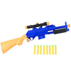 Shot Air Gun Toy With Scope And 8 Soft Foam Bullets Set