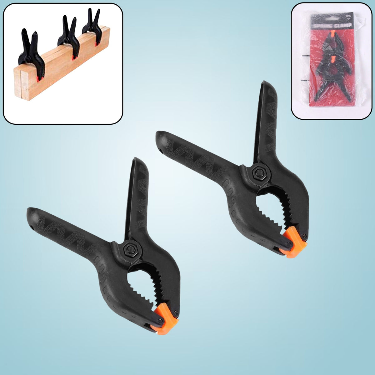 3 Inch Heavy Duty Clips Clamp Spring Clamps Clip Fixture (2 Pc Set ...
