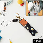 Floral Print Neck Lanyard Strap With Clip Hook  Mobile String (1 Pc)