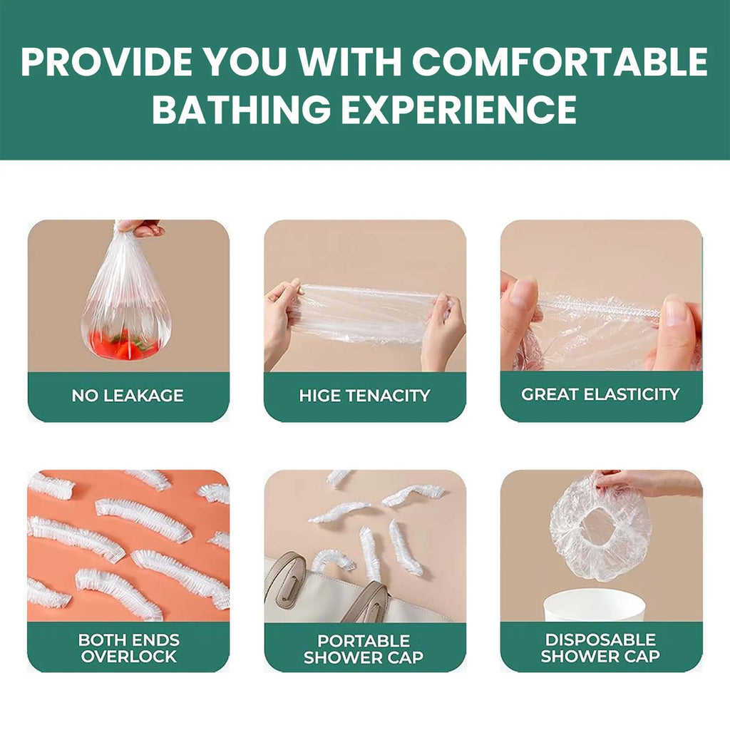 Disposable Mens Hair Protection Shower Cap  Head Cover (5 Pc)