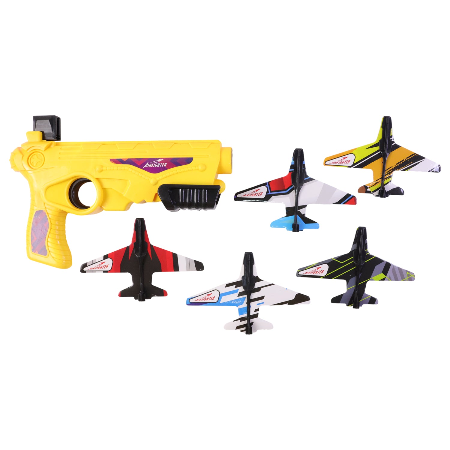 Air Battle Plane Launcher Gun Toy For Kids  Foam Glider Set (1 Set)