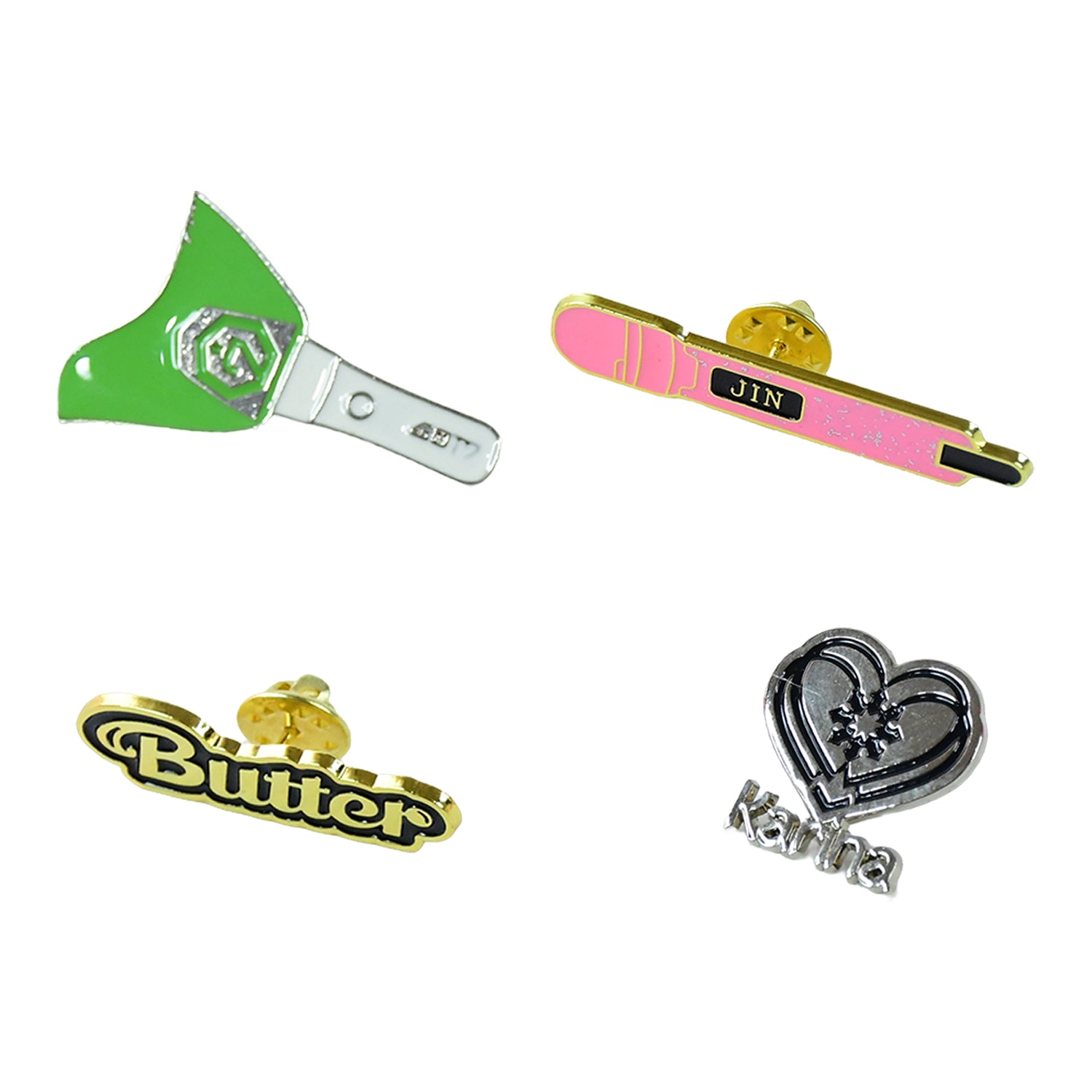 Stylish Metal Badge Pin  Single Piece (Random Design)