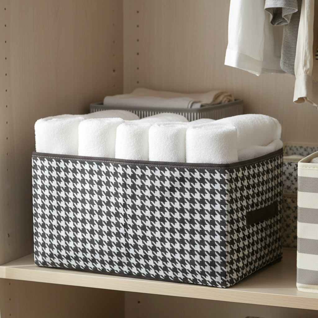 Foldable Fabric Storage Basket Organizer Box (1 Pc 40x28cm)