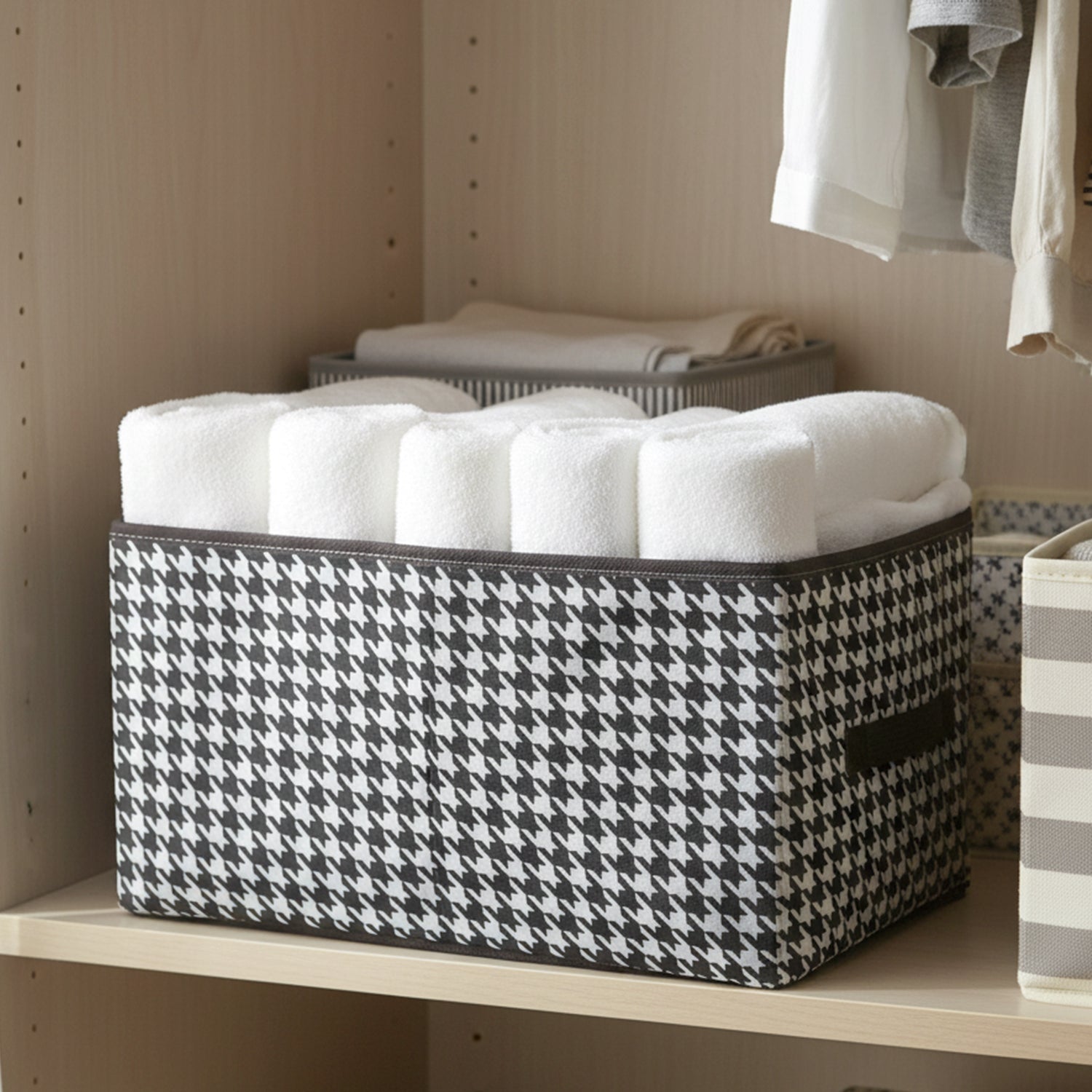 Foldable Fabric Storage Basket Organizer Box (1 Pc 40x28cm)