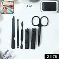 6 In 1 Professional Manicure  Pedicure Grooming Tool Set