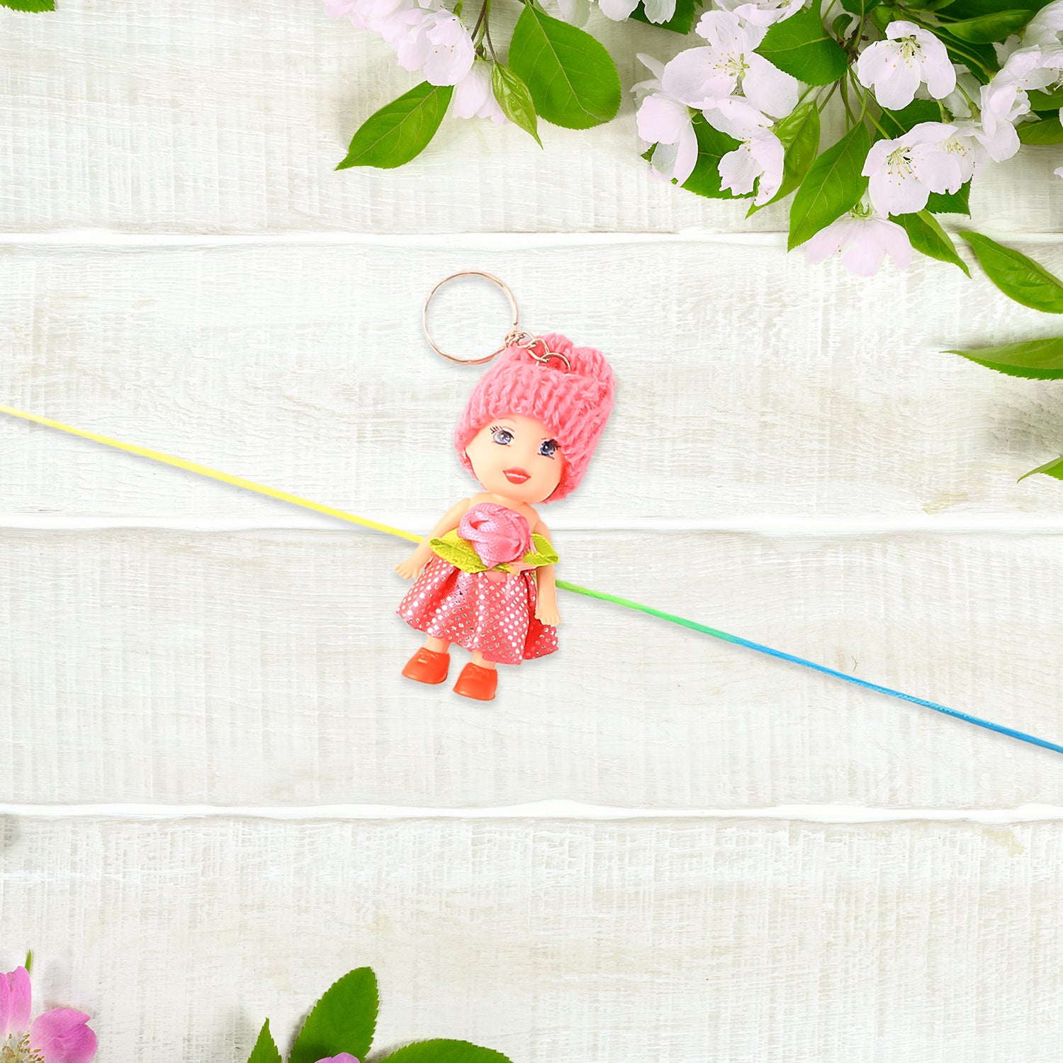 Multifunction Doll Rakhi For Kids  Cute Soft Toy Rakhi With Keychain Use  Decorative Fancy Rakhi Cum Keyring For Boys  Girls