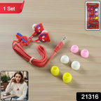 Cartoon Character Wired In-ear Earphones (1 Set)