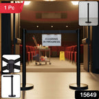Heavy Duty Retractable Belt Crowd Control Pole With Sturdy Base  1 Pc