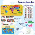 Aditi Mapster World Map Eva Foam Puzzle Set