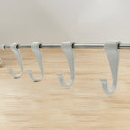 17968 Stainless Steel Utensil Hanger Rail Nail Free Wall Mount With 2 Magic Stickers  6 Plastic Hooks For Kitchen