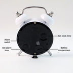 Small Twin-bell Analog Alarm Clock - (1 Pc)
