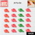 Shankh Shape Eraser Rubber (20 Pc  Mix Colour  Design)