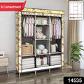 8 Compartment Portable Fabric Wardrobe Closet Collapsible Wardrobe Racks