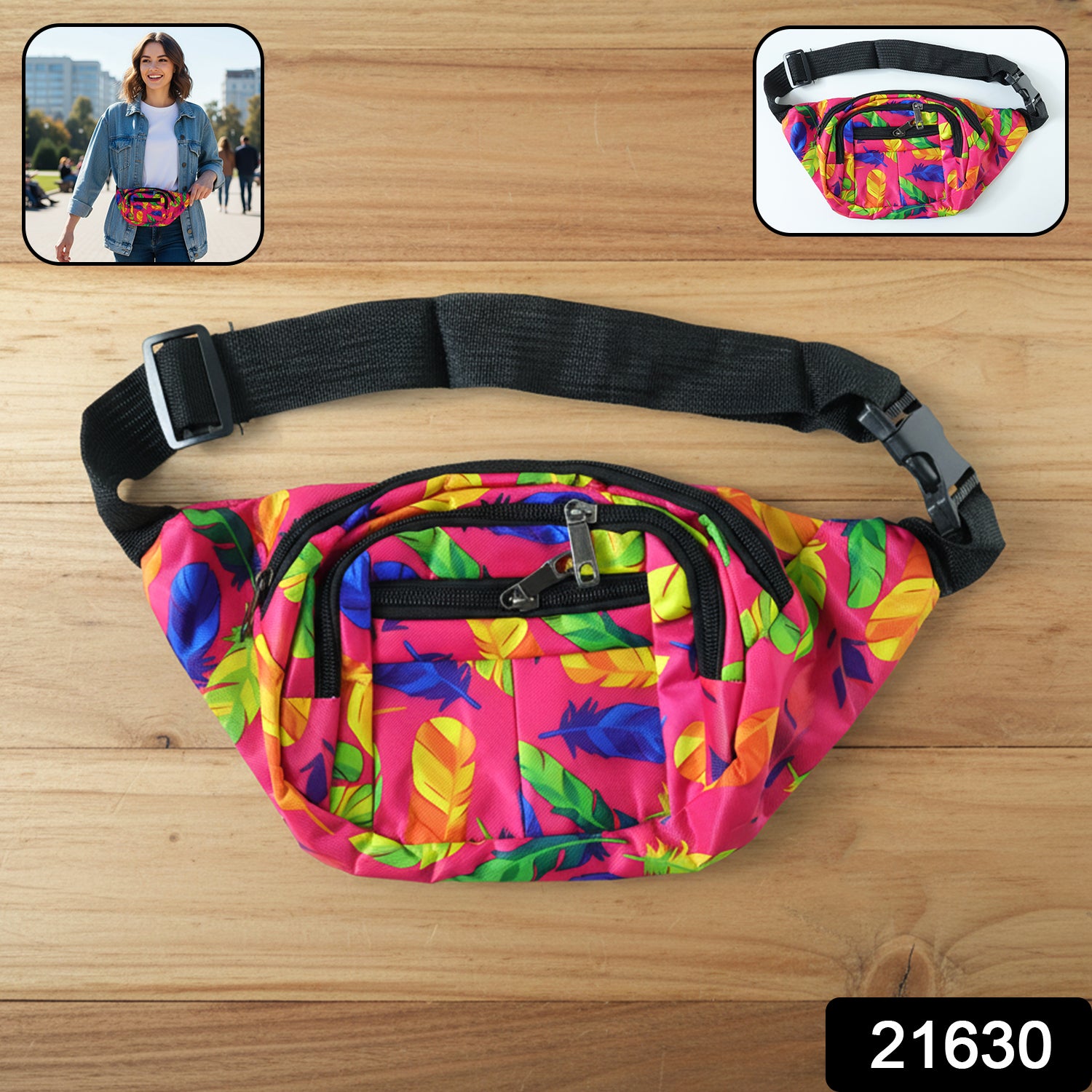 Stylish Printed Waist Bag (1 Pc)