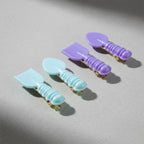 Cute Spoon  Spatula Shape Decorative Hair Clip Set (4 Pc)