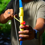 4438 Plastic Archery Bow And Arrow Toy Set With Single Knife And 3pc Arrow And Target Board