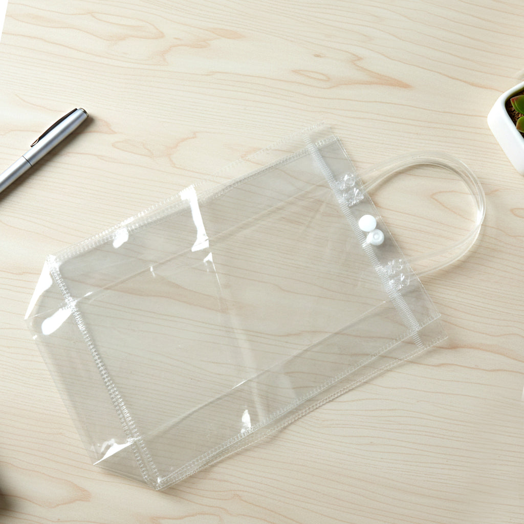 Transparent Pvc Carry Bag (1 Pc 22 X 16 Cm)
