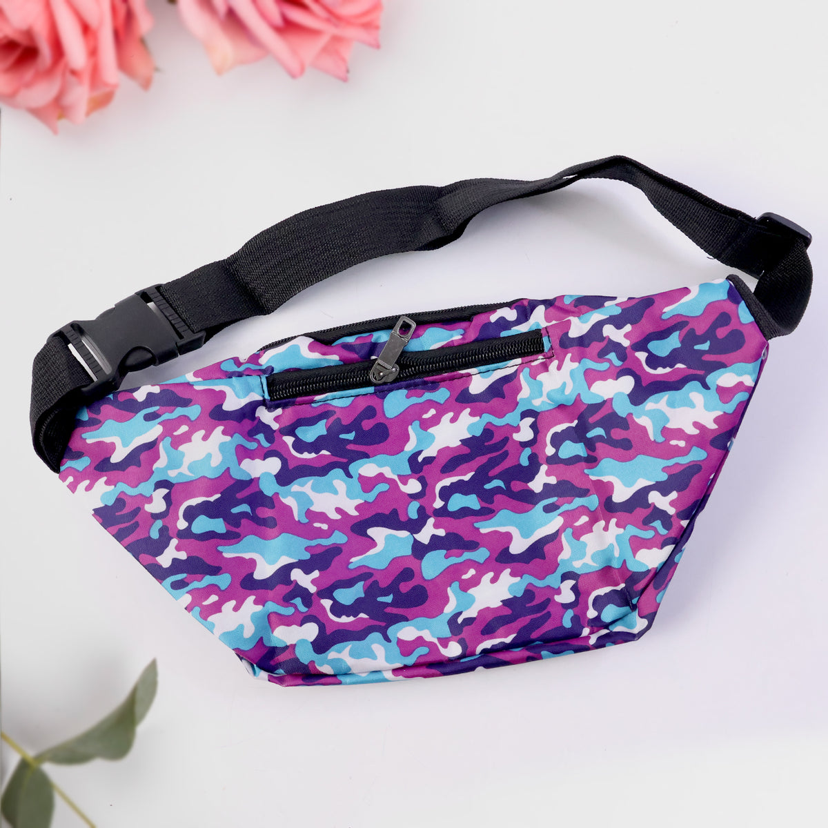 Stylish Camouflage Print Waist Bag (1 Pc)