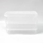 Plastic Square Lunch Box Kitchen Containers Set (3 Pcs Set)