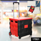 Foldable Shopping Grocery Trolley  Cart Travel Portable Food Basket (1 Pc)