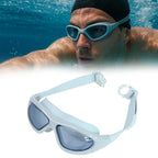 Premium Wide Vision Swimming Goggles With Protective Hard Case (1 Pc)