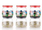 2286 Matka Shaped Jar With Air Tight  Leak Proof Lid (Multicolour) (Set Of 6) (900ml)