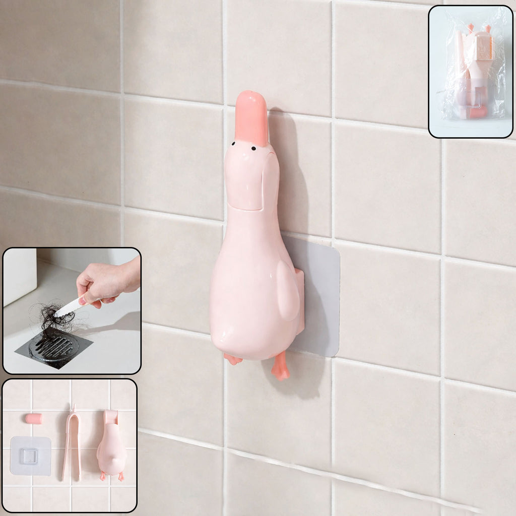 Duck Shape Bathroom Hair Catcher  Organizer (1 Pc)