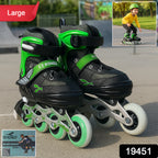 Professional Adjustable Inline Skates For Kids And Adults (Large  1 Pair)