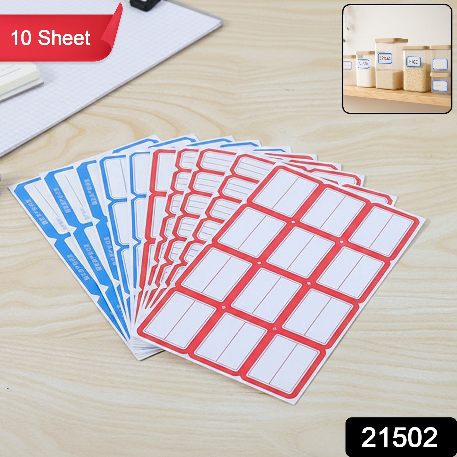 10 Sheets Self-adhesive Label Stickers