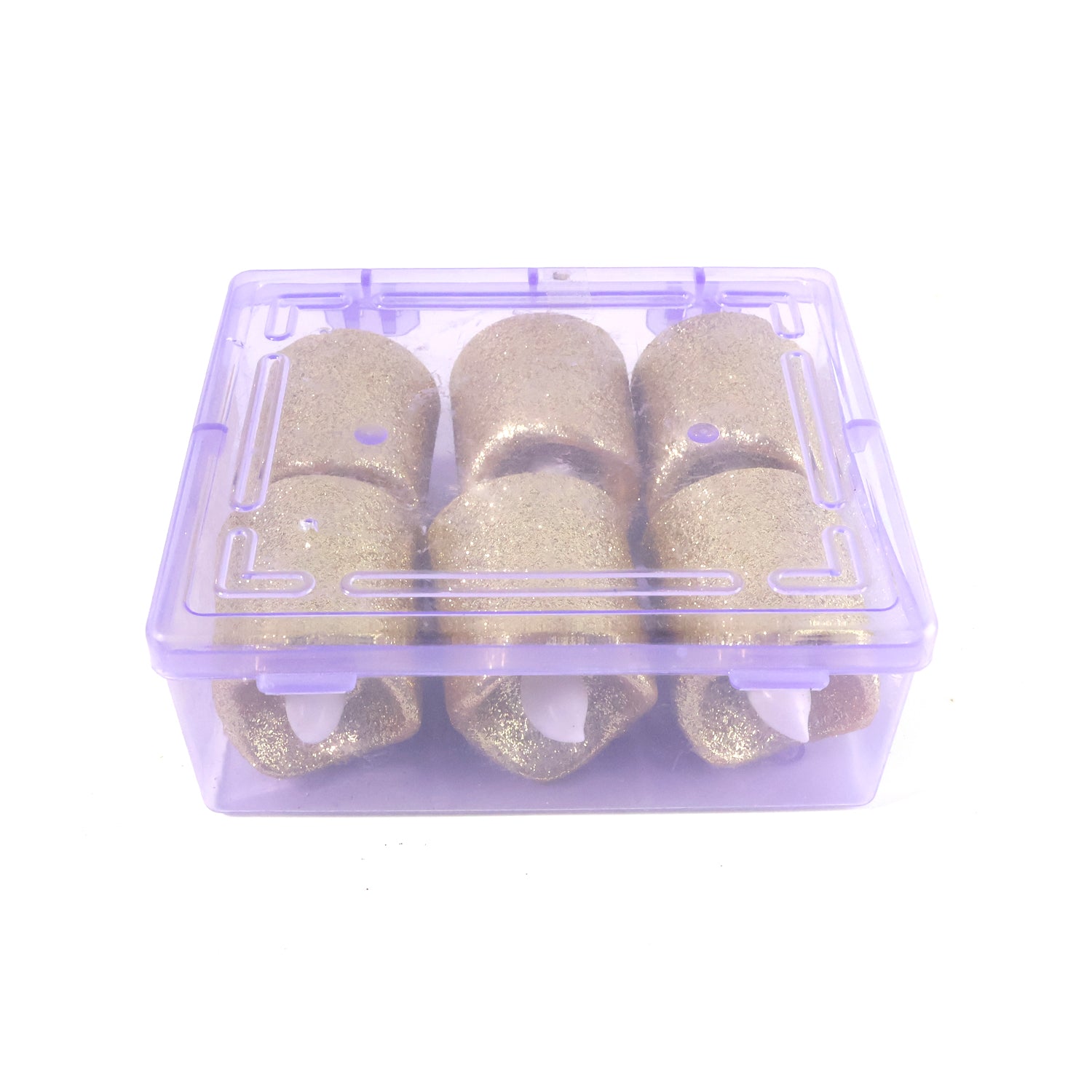 Christmas Premium Glitter Led Tealight Candles (6 Pc Set)