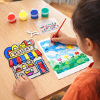 Kids Paint Coloring  Craft Activity Set With Beads (Mix Design 1 Set)