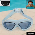 Premium Wide Vision Swimming Goggles With Protective Hard Case (1 Pc)