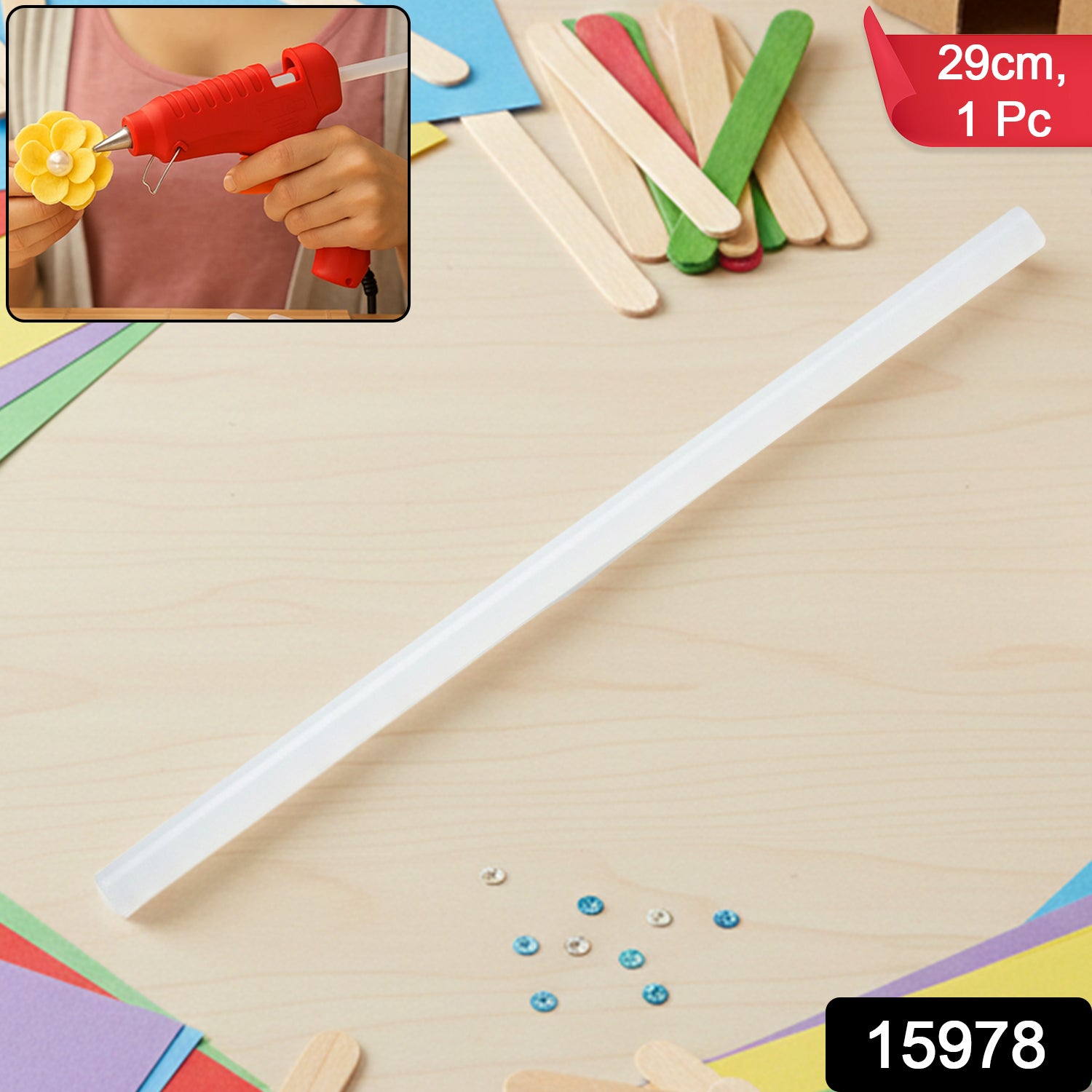 Extra Long Hot Melt Glue Stick 29 Cm (1 Set)