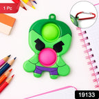 Silicone Pop It Fidget Toy With Keychain Clip (1 Pc)