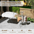 Multi-layer Foldable Clothes Drying Rack Set