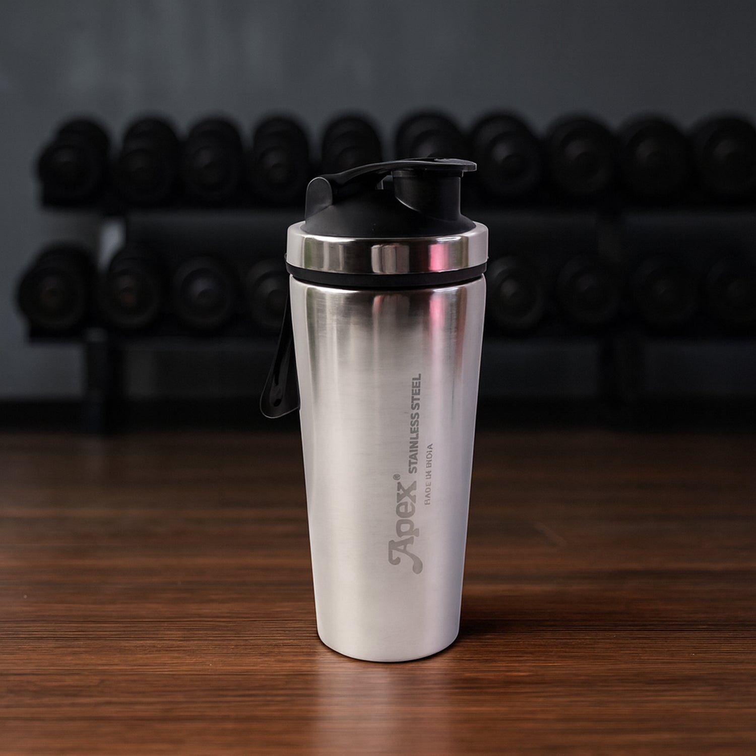 Apex Stainless Steel Gym Shaker Bottle And Spring (1000ml  1 Pc)