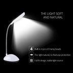 0255a Fashion Wind Led Desk Light Led Lamps Button Control Portable Flexible Neck Eye-caring Table Reading Lights For Readingrelaxationbedtime