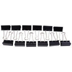Heavy Duty Black Metal Binder Clips (25 Mm 12 Pieces Set)