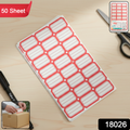 50 Sheets Self-adhesive Label Stickers