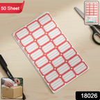 50 Sheets Self-adhesive Label Stickers